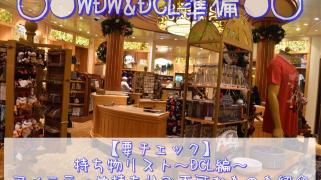 【要チェック】持ち物リスト～DCL編～船内アメニティや持ち込み不可なものも紹介