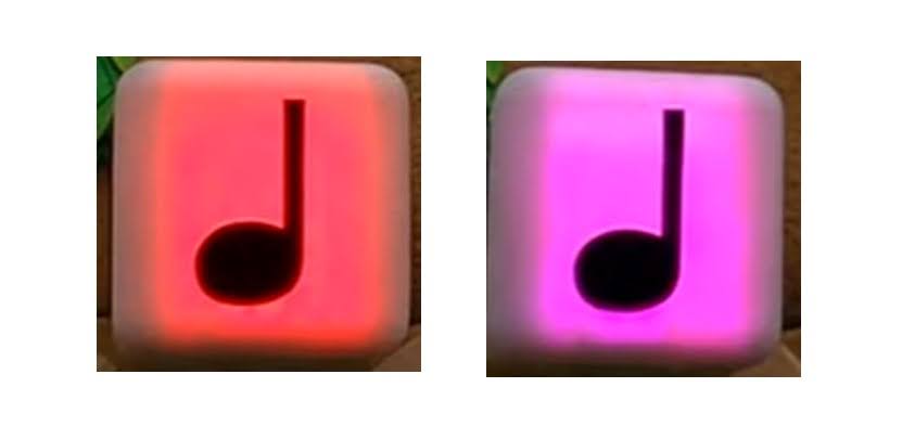 USJ　マリオエリア　音符ブロック　赤とピンク