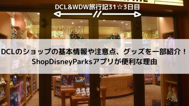【DCL&WDW】DCLのショップの基本情報や注意点、グッズを一部紹介！ ShopDisneyParksアプリが便利な理由