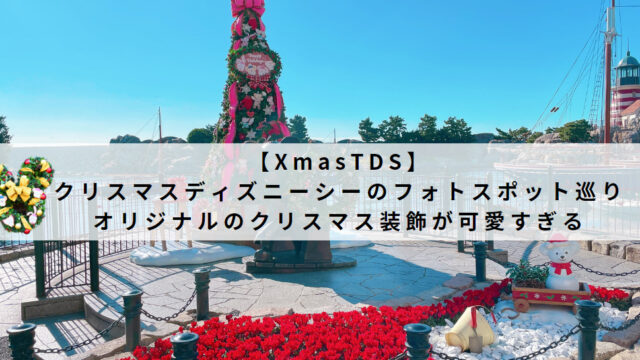 【XmasTDS】クリスマスディズニーシーのフォトスポット巡り　オリジナルのクリスマス装飾が可愛すぎる