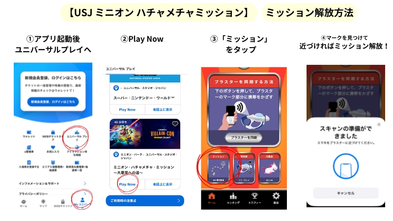 USJ:ハチャメチャミッションの解放手順