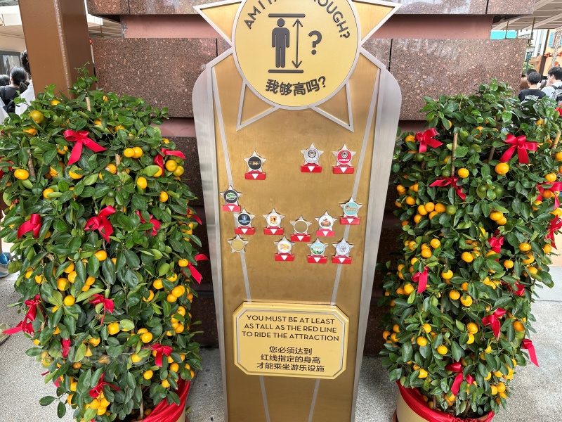 USS　ユニバーサルスタジオシンガポール　身長制限