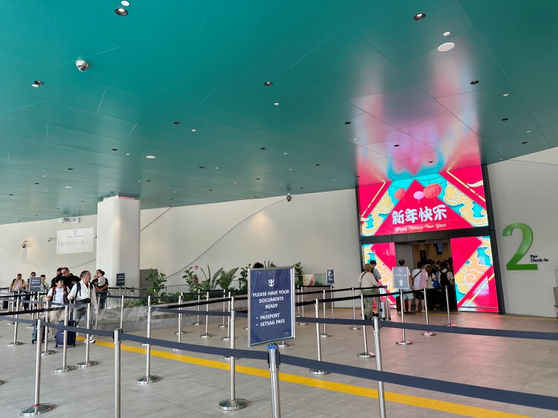 シンガポール発着ロイヤルカリビアンクルーズ「オベーションオブザシーズ」　港到着から乗船までの流れ